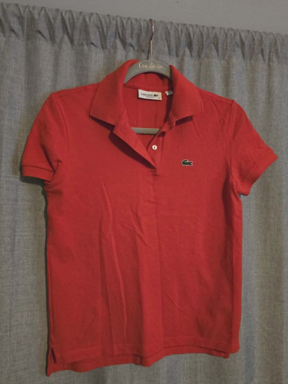Lacoste Womens Red polo size 32